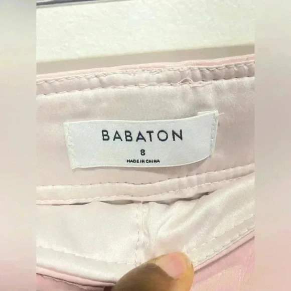Aritzia Babaton Vegan leather Command Pants in Poetic pink Size 8 NWOT - Picture 5 of 10